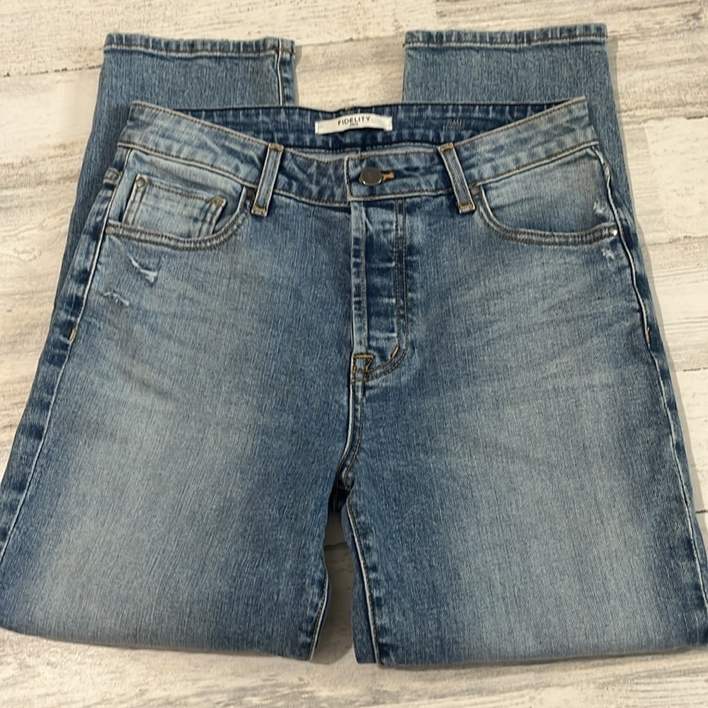 Fidelity Jimi Boyfriend Crop Jeans Size 26 NWT - Picture 1 of 12